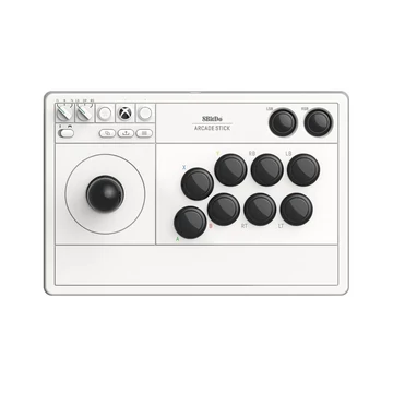 8BitDo Arcade Stick, Xbox Series X|S, Xbox One, PC, Official, Bílá, Bezdrátový ovladač