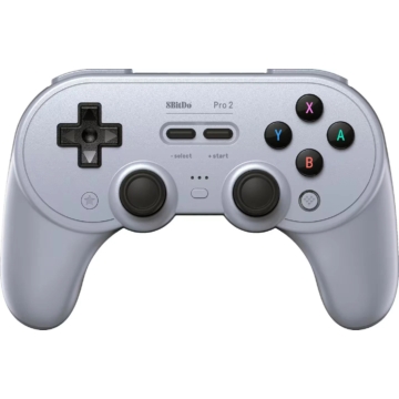 8BitDo Pro 2, Nintendo Switch/Switch 2, PC, Mobil, Steam, Bluetooth, Hall-effect, Szürke, Vezeték nélküli kontroller
