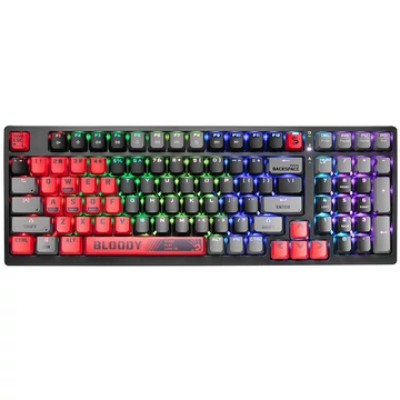 A4TECH Bloody S98 Sports, mechanický (BLMS Red Switch), RGB osvetlenie, eSport Gaming, červený, US, káblová klávesnica