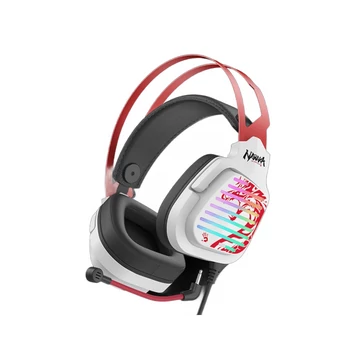 A4TECH Bloody G560, 50 mm, 7.1 VS, RGB osvetlenie, USB, Naraka, Gamer, Káblové, Biele, Slúchadlá s mikrofónom
