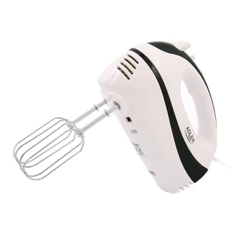 Adler AD 4205B, 550W, 5 sebesség beállítás, Turbo funkció, Fekete-Fehér, Kézi mixer