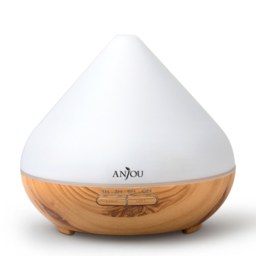 Anjou AJ-AD001 13W 0.3L LED világosbarna ultrahangos illóolaj párásító (Értékcsökkent)