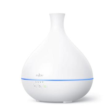 Anjou AJ-AD012 15W 0.5L LED fehér ultrahangos illóolaj párásító