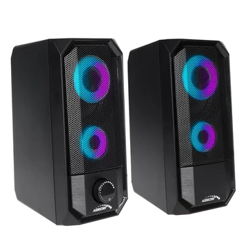 Audiocore AC845, 10W, 2.0, USB, Bluetooth, LED osvetlenie, dotykové ovládanie, čierna, stolný reproduktor