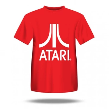 Blaze Entertainment, Atari T-Shirt, (M), Distressed logó (AP1), Retro, Piros, Gaming póló