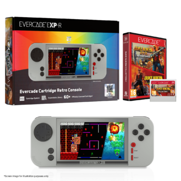 Evercade EXP-R Solo, 800x480 IPS, Wi-Fi, USB-C, Classic Retro Edition, Duke Nukem Collection 1, Hordozható játékkonzol