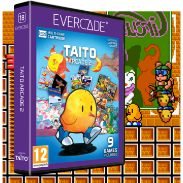 Evercade #18, Taito Arcade 2, 9in1, Retro, Multi Game, Játékszoftver csomag