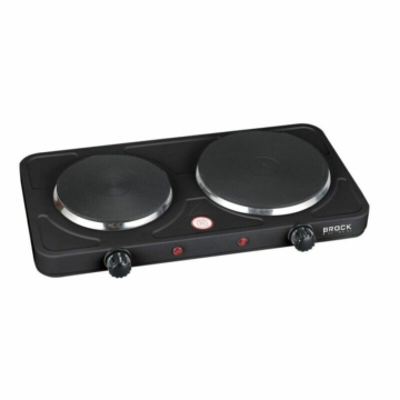 Brock EP 200 BK, 2500W, 2zónová, 18,5 a 15,5 cm, litinová, přenosná, černá, elektrická varná deska