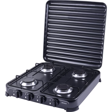 Brock GS 2004 BK, 4-zónový, štandardný LPG (G30, G31), liatina, čierna, prenosný, vonkajší plynový sporák