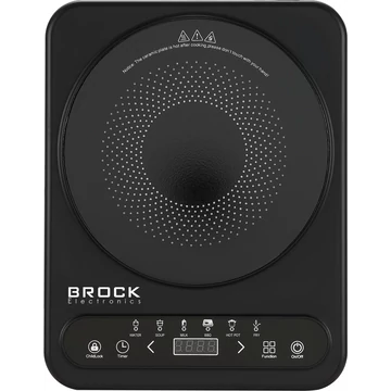 Brock HP 2007, 2000W, 1-zónová, časovač, 6 funkcií varenia, prenosná, keramická, čierna, indukčná varná doska