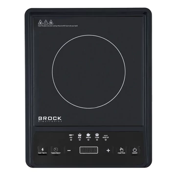Brock HP 2009, 2000W, 1-zónová, časovač, 5 funkcií varenia, prenosná, keramická, čierna, indukčná varná doska