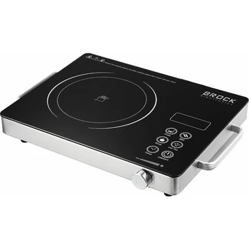 Brock HPI6002HD, 1200W, 1 zónás, Infravörös, Üvegkerámia, Hordozható, Fekete, Elektromos főzőlap