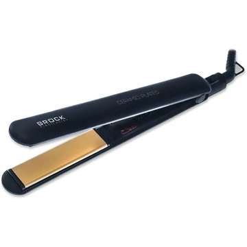 Brock HS5002BK, Keramické dosky, 35W, kábel 360°, Max: 200°C, PTC, Keramika, Čierna, Žehlička na vlasy