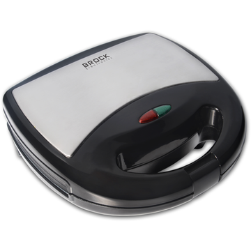 Brock SSM 2004 SS, 750W, 3 az 1-ben, Tapadásmentes, Cserélhető lapos, szendvicssütő