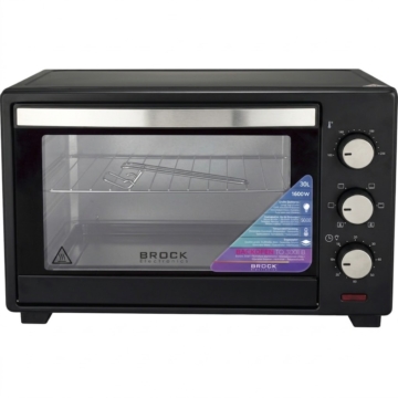 Brock TO 3001 BK, 1600W, 30L, 100-230°C, funkcia gril, čierna, elektrická mini rúra