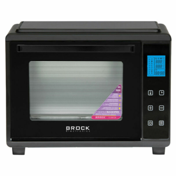 Brock TO 3301 DB, 1500W, 33 L, 8 Program, Digitális, Forgónyárs, Légkeverés, Fekete, Elektromos sütő