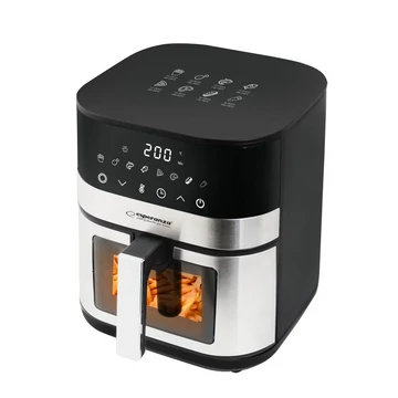Esperanza EKA003 Pesce Alla Griglia, 1400 W,  5L, 8 Program, Okno, Černá nerezová ocel, Horkovzdušná trouba