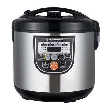 Esperanza EKG011, Cooking Mate, 860W, 5L, Multifunkciós, Rozsdamentes acél, Ezüst, Elektromos főzőedény