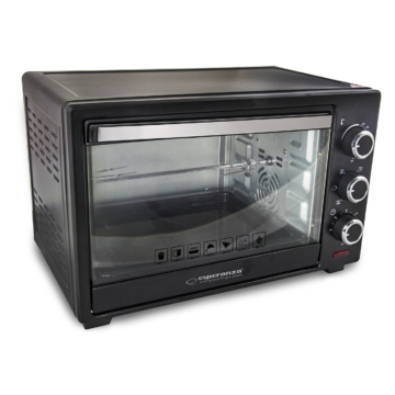 Esperanza EKO006, Napoli, 1600 W, 25 L, 100-250°C, Fekete, Elektromos Mini sütő