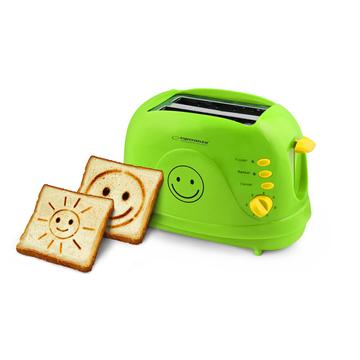 Esperanza EKT003 SMILE 750W 3 in1 multifunkciós zöld kenyérpirító