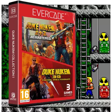 Evercade #33, Duke Nukem Collection 1, 3in1, Retro, Multi Game, Játékszoftver csomag