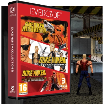 Evercade #34, Duke Nukem Collection 2, 3in1, Retro, Multi Game, Játékszoftver csomag