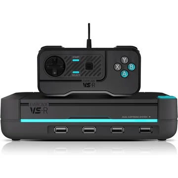 Evercade VS-R, Retro Gaming, Full HD 1080p, Wi-Fi, Multiplayer, Sivá, Stolná herná konzola