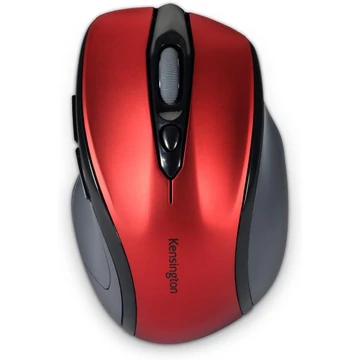 Kensington K72422 Pro Fit, 1600 DPI, RF Wireless, Ergonomikus, Jobbkezes, Rubinvörös, Vezeték nélküli egér