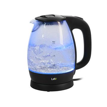 LaFe CEG012.1 2200W 1.7L BPA-mentes üveg fekete vízforraló