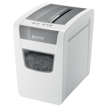 Leitz IQ Slim Home Office, 23 litrů, řezačka na konfety, P-4, 1,8 m/min, bílá, skartovačka papíru