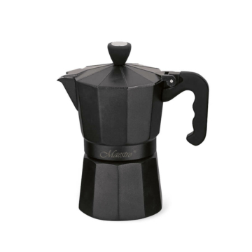 Maestro MR-1666-3B, 150 ml, 3 csésze, Aluminium, Fekete, Kotyogós kávéfőző