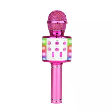 Manta MIC21-PKL, 5W RMS, Bluetooth, Micro SD, Vezeték nélküli, Rózsaszín, Karaoke mikrofon