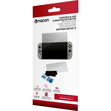 Nacon Screen Protector, Nintendo Switch 2, 9H keménység, 0,45 mm, Edzett üveg, Átlátszó, Kijelzővédő fólia