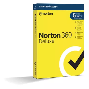 Norton 360 Deluxe, 50GB, HUN, 1 Felhasználó, 5 gép, 1 éves, Dobozos vírusirtó szoftver