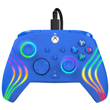 PDP Afterglow Wave, Xbox Series X|S, Xbox One, PC, RGB LED Lighting, Kék, Vezetékes kontroller