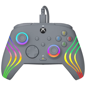 PDP Afterglow Wave, Xbox Series X|S, Xbox One, PC, RGB LED Lighting, Szürke, Vezetékes kontroller