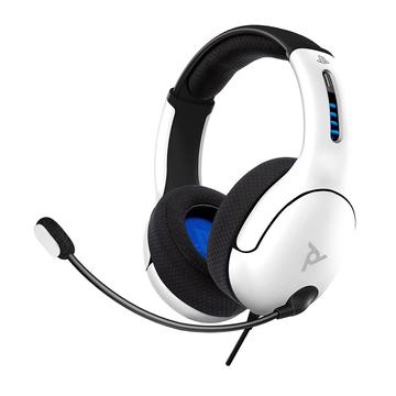 PDP LVL50, PlayStation 5, PlayStation 4, PC,  Sztereó, Gamer, Fehér, Vezetékes headset