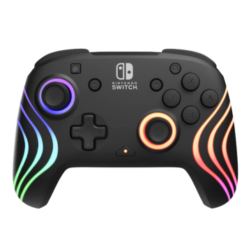 PDP Afterglow Wave, Nintendo Switch/Switch 2, RGB LED Lighting, Fekete, Vezeték nélküli kontroller