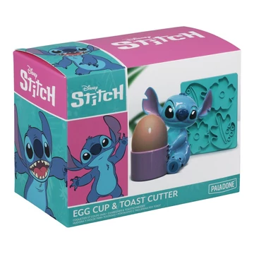 Set Paladone Cupă pentru ouă, Disney: Stitch, Oficial, Cupă pentru ouă și Tigaie pentru pâine prăjită