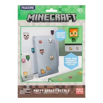 Paladone, Minecraft - Puffy Gadget, 60 db-os, Dekoratív matrica