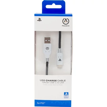 PowerA Charge, PlayStation 5, DualSense, USB Type C, 3 m, Adat és töltő kábel
