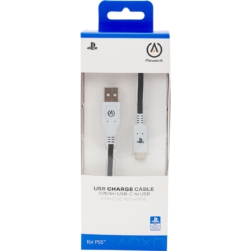 PowerA Charge, PlayStation 5, DualSense, USB Type C, 3 m, Datový a nabíjecí kabel