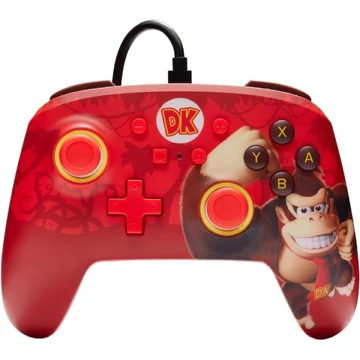 PowerA Enhanced Wired, Nintendo Switch/Switch 2, Official, Donkey Kong Flex, Vezetékes kontroller