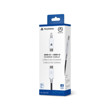 PowerA Charge, PlayStation 5, USB-C to USB-C, 3m, Adat és töltő kábel