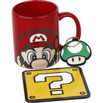 Pyramid GP85204, Super Mario, Official, Poklon set šalice, podmetača i privjeska za ključeve