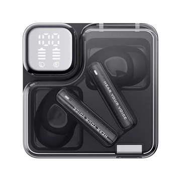 QCY MeloBuds Neo, Crystal Clear, ENC, Vízálló, Bluetooth, Fekete, Vezeték nélküli headset