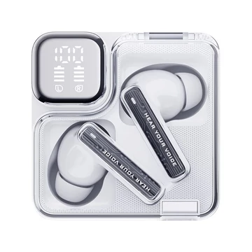 QCY MeloBuds Neo, Crystal Clear, ENC, Vízálló, Bluetooth, Fehér, Vezeték nélküli headset