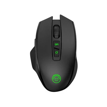Mouse fara fir, QWare Gaming Fresno, 800-3200 DPI, RGB-LED, Wi-Fi, Bluetooth, Multi-connect, Negru