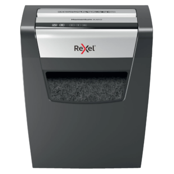 Rexel Momentum X410, 23 litrů, řezané konfety, P4, 10 listů, černá, skartovač papíru