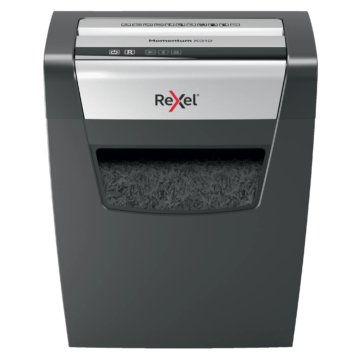 Rexel Momentum X312, 23 litrů, řez na konfety, P-3, 12 listů, černá, skartovač papíru